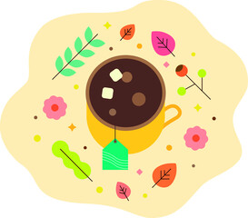 tea with marshmallow