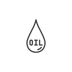 Crude oil drop line icon. linear style sign for mobile concept and web design. Oil drop outline vector icon. Symbol, logo illustration. Vector graphics