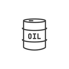 Oil barrel line icon. linear style sign for mobile concept and web design. Barrel of oil outline vector icon. Symbol, logo illustration. Vector graphics