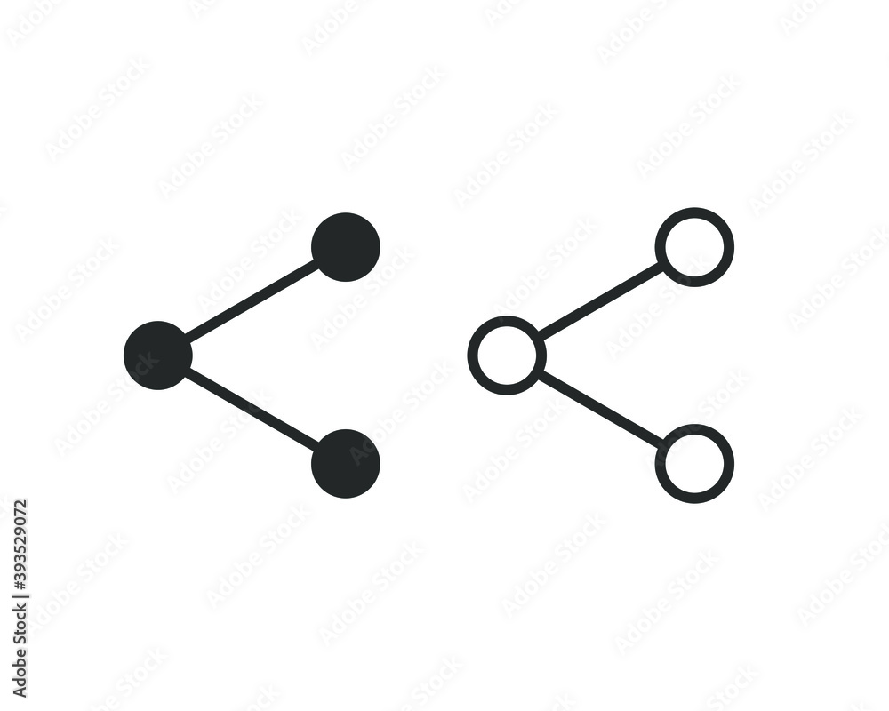 Poster share vector icon. link symbol. social media panel button. flat web and application sign. black silh