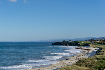 Fototapeta na wymiar view of the Playa Llas near Foz in Galicia