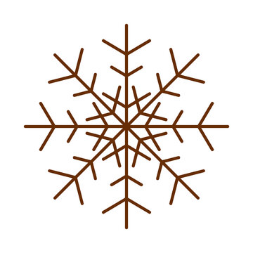 merry christmas, snowflakes decoration cartoon line icon