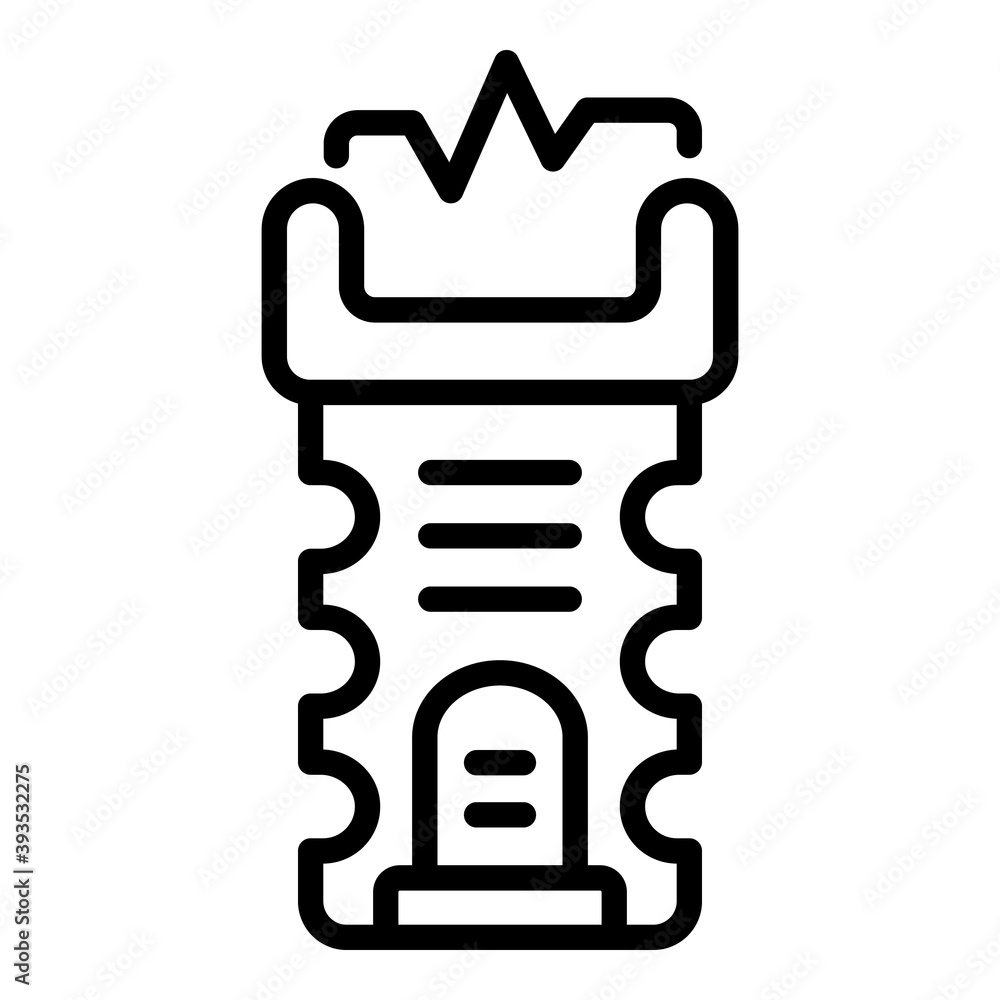 Aufkleber taser attack icon. outline taser attack vector icon for web design isolated on white background
