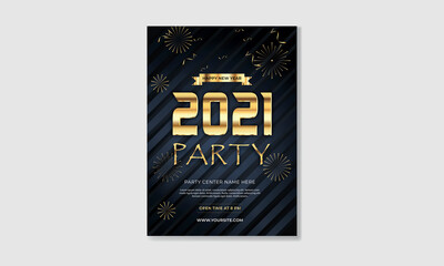 Happy New year party Celebration 2021 Poster Design