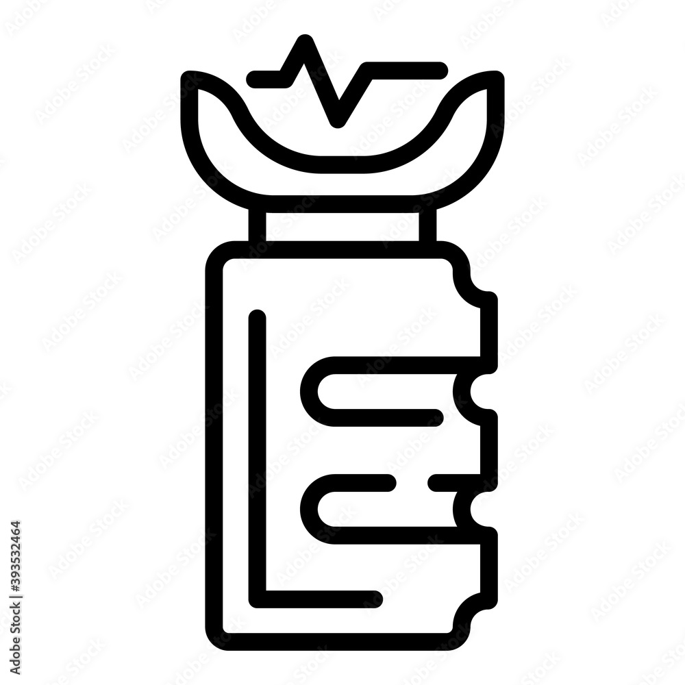 Poster taser armed icon. outline taser armed vector icon for web design isolated on white background
