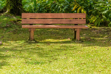 bench in the park, Bois-Blanc, Reunion Island 