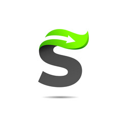 leaf letter s logo