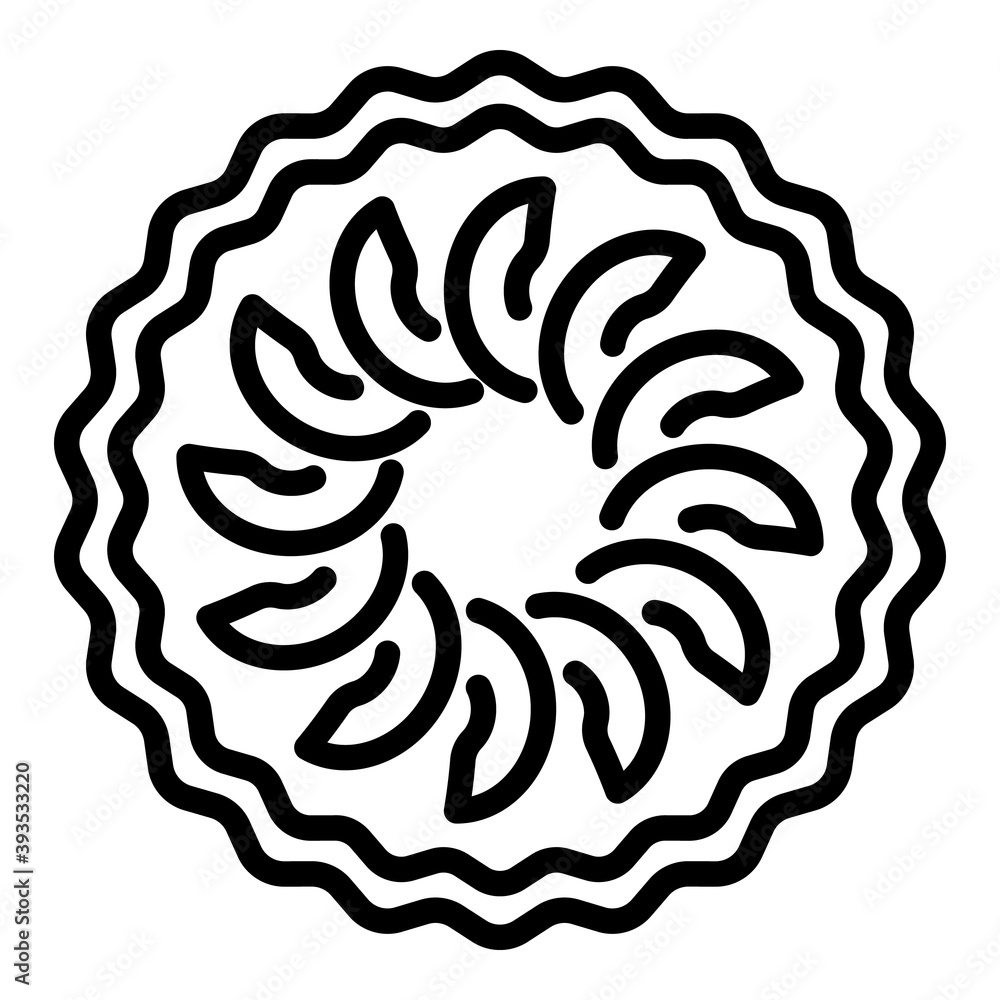 Poster slice apple pie icon. outline slice apple pie vector icon for web design isolated on white backgroun