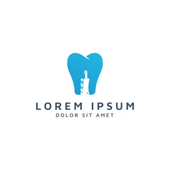 dental and knife negative space logo design