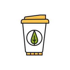 Matcha latte color line icon. Pictogram for web page, mobile app, promo.