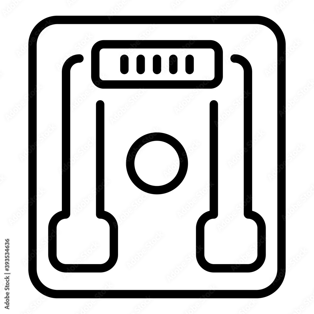 Poster smart scales icon. outline smart scales vector icon for web design isolated on white background
