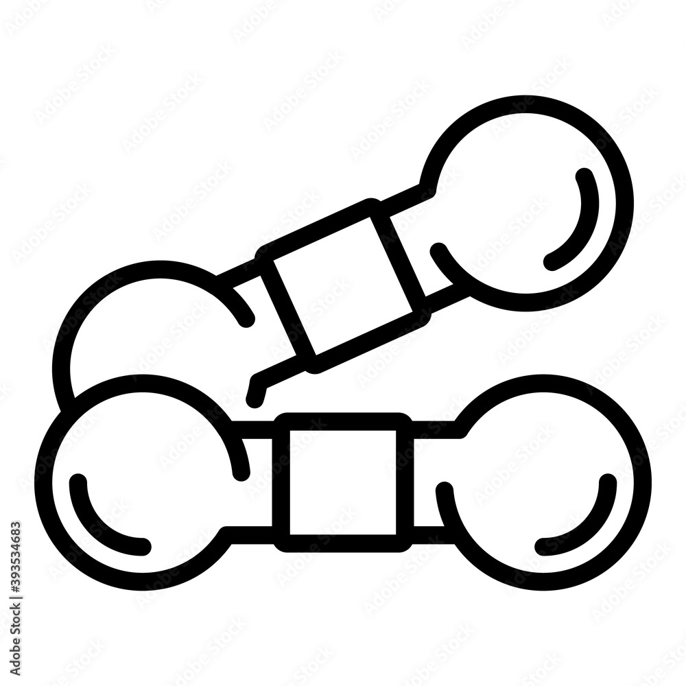 Poster home dumbbells icon. outline home dumbbells vector icon for web design isolated on white background