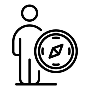Mentor teach navigation icon. Outline mentor teach navigation vector icon for web design isolated on white background
