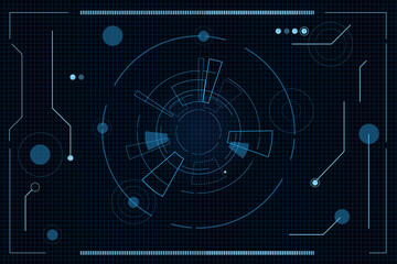 Sci fi futuristic user interface, HUD, Technology abstract background , Vector illustration.	