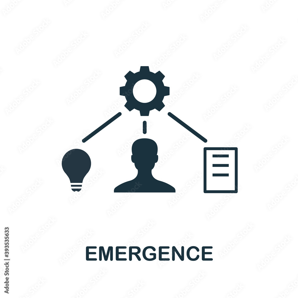 Poster emergence icon. simple element from agile method collection. filled emergence icon for templates, in