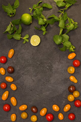 Cherry tomatoes and mint
