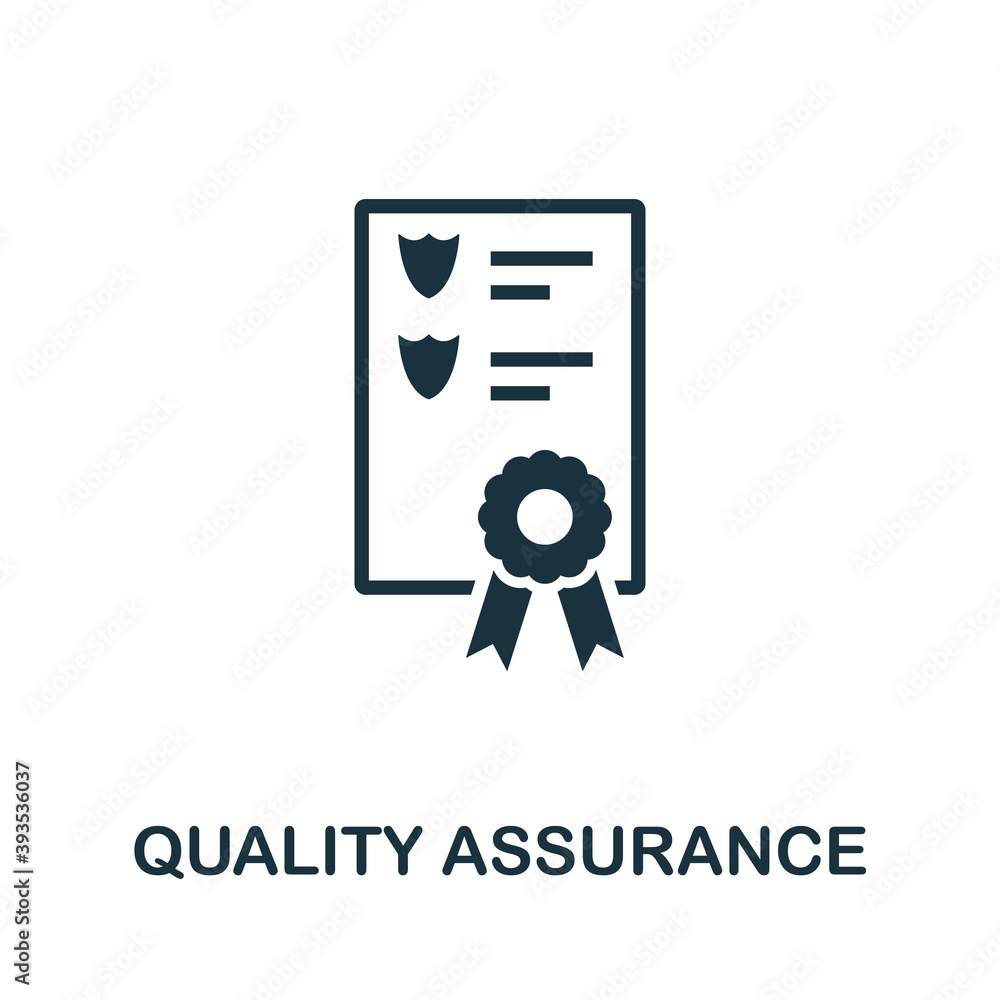 Poster quality assurance icon. simple element from agile method collection. filled quality assurance icon f