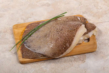 Raw stingray wings fillet for cooking