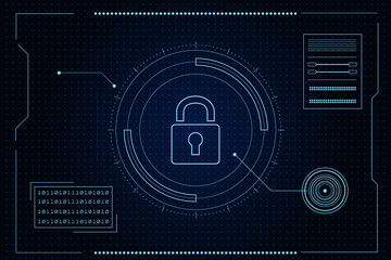 Cyber security technology concept , Shield With Keyhole icon with world map background , personal data , vector illustration.	
