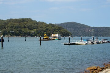 Fototapeta na wymiar Hawkesbury River on Sydney Central Coast NSW Australia