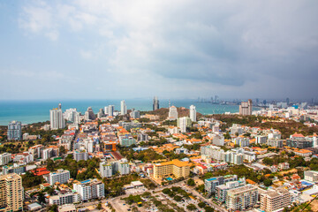 Fototapeta na wymiar view to the cityscape of Pattaya Thailand Asia