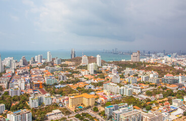 Fototapeta premium view to the cityscape of Pattaya Thailand Asia