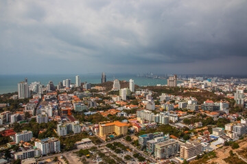 Fototapeta na wymiar view to the cityscape of Pattaya Thailand Asia