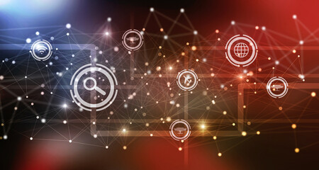 Digital Abstract technology background,2d illustration