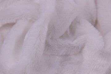 Showing Surface and Texture of Soft White Wool