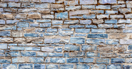 texture of old dark grunge brick wall background	