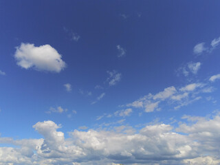 Beautiful white fluffy cloudy sky background,