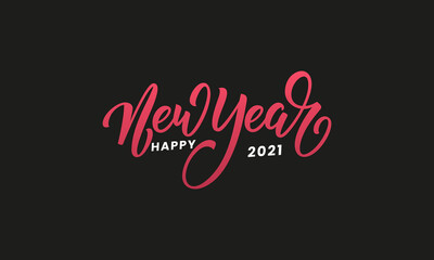 New Year 2021 Lettering. Calligraphy for New Year 2021 celebration