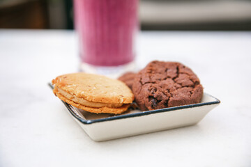 Chocolate chip cookies for breakfast.