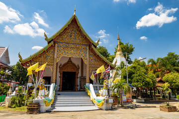 Naklejka premium Buddhist temple in Chiang Mai, Thailand