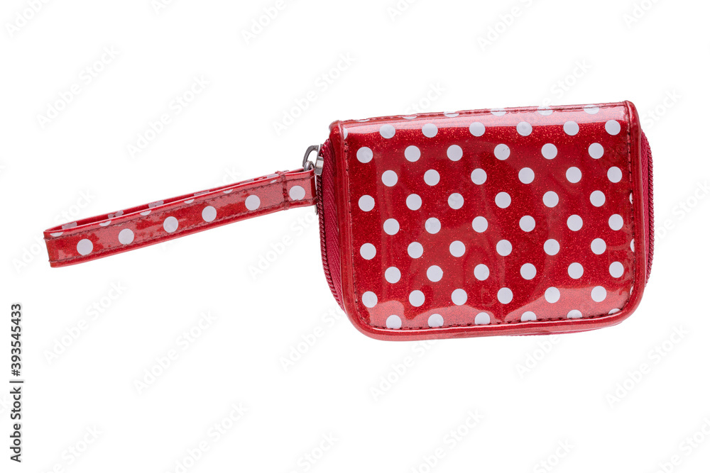 Poster red wallet isolated on a white background