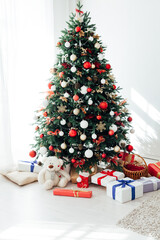 Christmas decor home Christmas tree with gifts for the new year