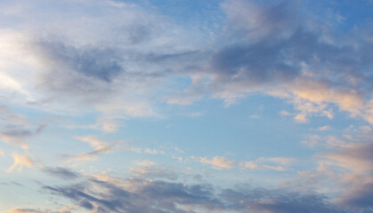 Beautiful sky with cloud before sunset