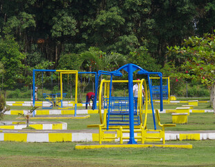 Beautiful view of Kisaran city forest park, North Sumatera, Indonesia