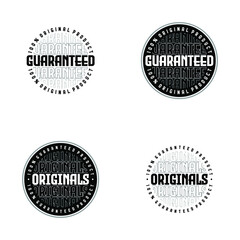 Vintage Guaranteed & Original Badges Label. Sticker and Stamp Template Vector eps 10