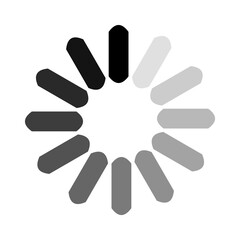 Rectangular dotted scale of small segments of different transparency. Simple gray illustration isolated on white background.