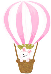 気球にのったうさぎ
