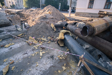 Repair and replacement of city sewer on the street