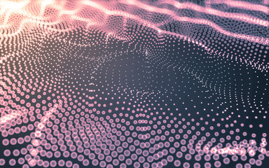 Abstract background. Molecules technology with polygonal shapes, connecting dots and lines. Connection structure. Big data visualization.