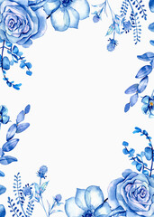 Fototapeta na wymiar light blue leaf edge beautiful flower tropical leaves nature with blossom branch white.