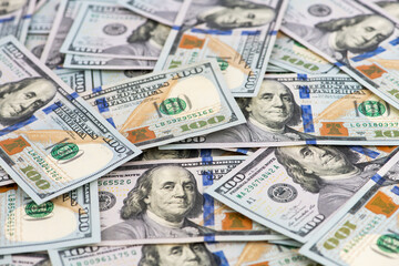 Background of 100 dollar bills