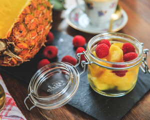Classic verrine with fruit salad