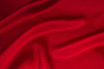 red satin or silk fabric as background