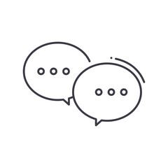 Customer reviews icon, linear isolated illustration, thin line vector, web design sign, outline concept symbol with editable stroke on white background.