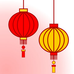 Fototapeta na wymiar set of chinese new year CNY lantern vector