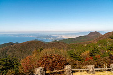 長崎県雲仙市　雲仙野岳から望む風景